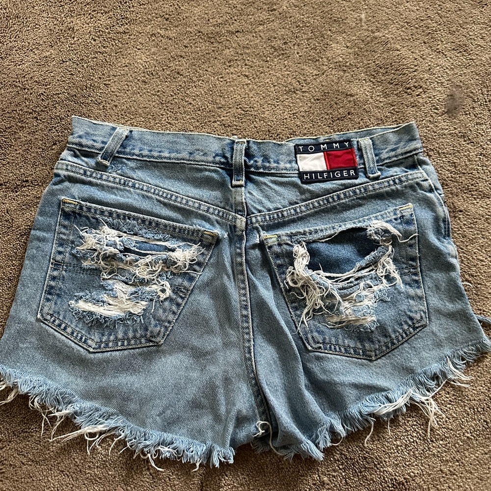 Tommy Hilfiger Distressed Denim Shorts